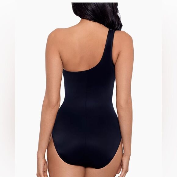 Miraclesuit Bronze Reign Jena One-Shoulder One-Piece Swimsuit - Picture 2 of 8